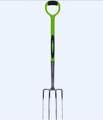 China Agriculture Tools Stainless Steel Fork 11902 Fork With Steel Tube ERGO PVC Coated + TPR Handle for sale