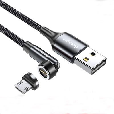 China Hot Selling MP3/MP4 Player 2021 Magnetic Data Cable Micro USB 1M 2M 540 Spin Magnetic Charging Cable With Data Transfer for sale