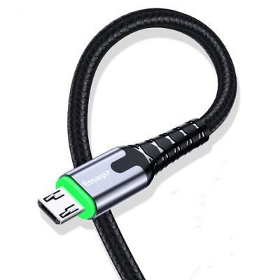 China Mobile Phone USB LED Essager Mic Cable For Xiaomi Samsung Android Mic Fast Charging 3A Cable 2M 1M for sale