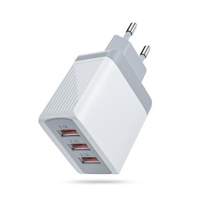 China UniversalÂ   Essager 2021 3.1A USB Wall Charger 3 Ports 15W Charging USB Cable Fast Charger for sale