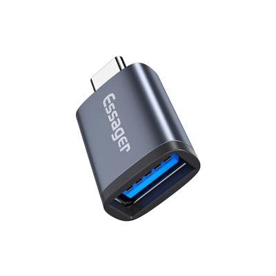 China Cheapest LAPTOP USB 3.0 OTG Essager Converter Supporting 3A 5Gbps Fast Charging Type C OTG for sale