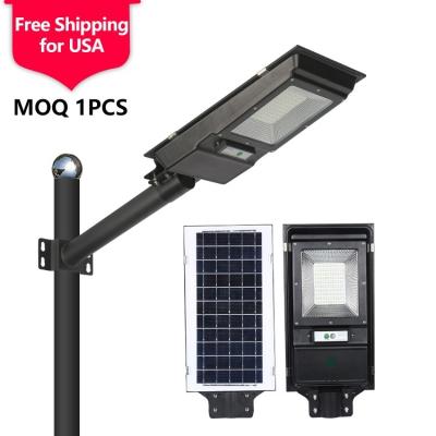 China ROAD US Outdoor Waterproof Ip65 Stock 60 100 W All In One Integrated Led Solar Street Light for sale