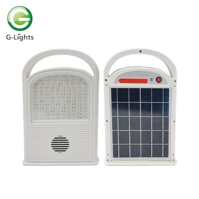 China G-Lights High Brightness ABS Music Game 100watt Outdoor Portable Rechargeable Solar Flood Light for sale