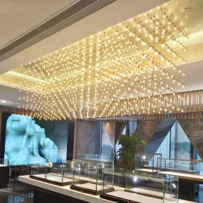 China Hotel hotel lobby restaurant club luxury classic fashion decorative lighting rectangular crystal chandelier for sale