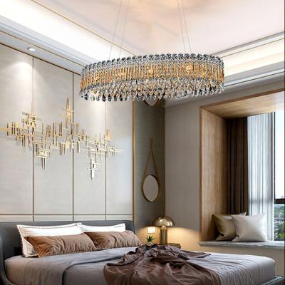 China 3000k simple creative decorative modern art round hotel lobby luxury round led chandelier light for sale