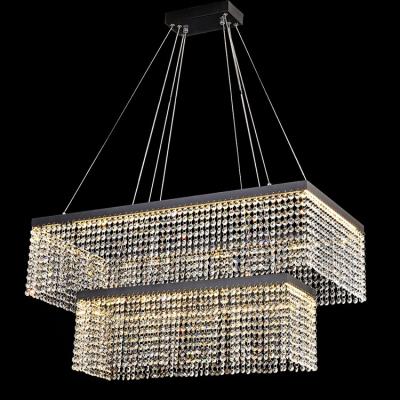 China wholesale price 3000k modern hotel villa decorative indoor lighting square led chandelier light for sale