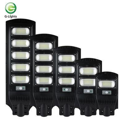 China ABS Ip65 Waterproof Outdoor Lighting 120w 180w 240w 300w ROAD Good Quality Smd All In One Solar Led Street Light for sale