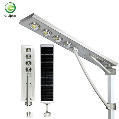 China ROAD high brightness high power housing ip65 50w 100w 150w 200w waterproof outdoor COB all in one led solar street light for sale