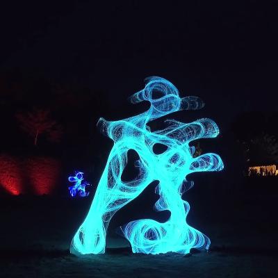 China Decorative Tall Light Garden Christmas Holiday Lighting Outdoor Color Changing Optical Fiber Light for sale