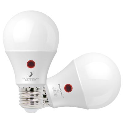 China Unborn modern E26 dusk LED daylight sensor bulb with dual photo sensors, night auto on/off light, change and update. for sale