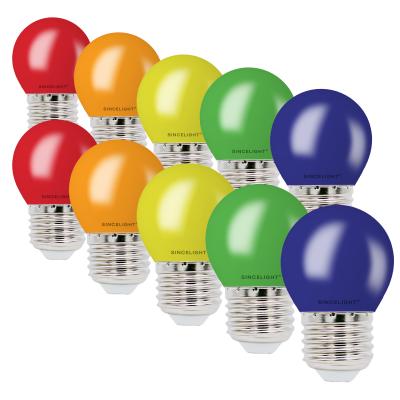 China Modern G45 E27/B22 1W 100-240V Led Color Chrismas Holiday Light Bulb for sale