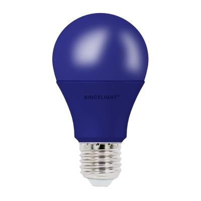 China A60 E27 Low Color Residential Blue Led Light Bulb 10W 220V 200 Degree Beam Angle Christmas Holiday Light Bulb for sale