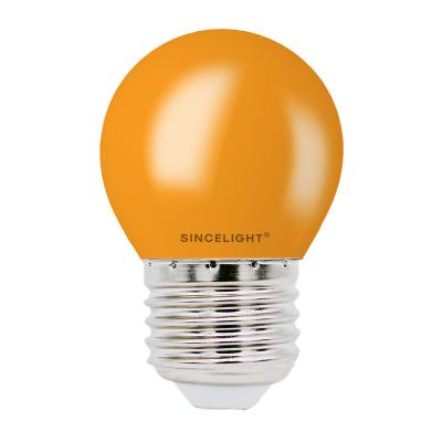 China Color Light Bulb G45 E27 1W Led Color Christmas Holiday Light Bulb for sale