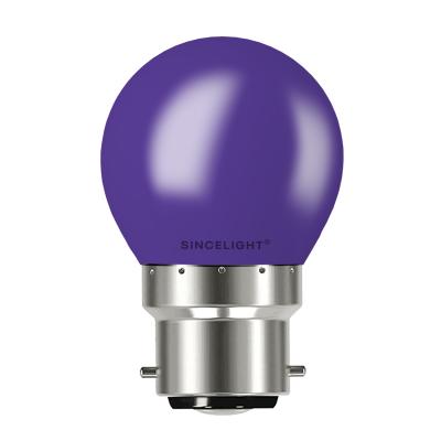 China Purple Color Bulb G45 MINI LED Color Light Bulb With B22 Small Base 1W Decorative Light Bulb For Holiday Edison Medium Base Gorgeous Merry for sale