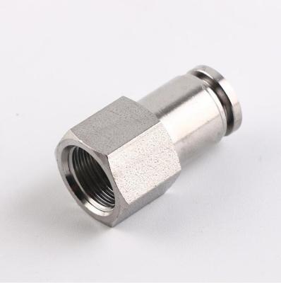 China Pneumatic Hotels MPCF Female Straight Press In Stainless Steel Fitting for sale