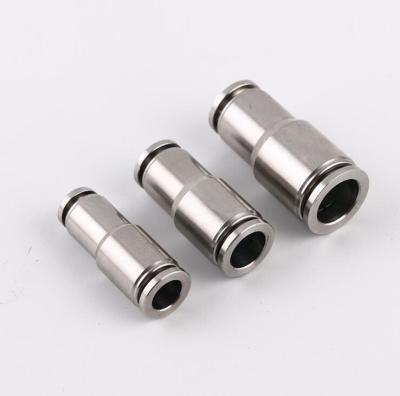 China Hotels MPG Straight In Line Thrust To Connect Union One Touch Pneumatic Fitting PUC Stainless Steel Fitting for sale