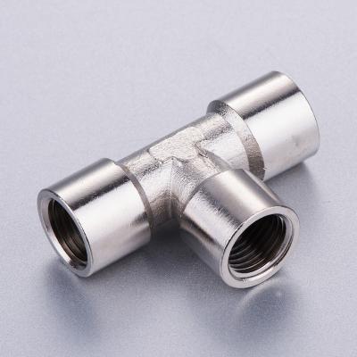 China Hotels Stitching Branch Pipe Connector Pneumatic Transition Parts Brass Pipe Fitting for sale