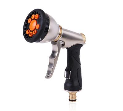 China Variable Spray Patterns 9 Patterns High Pressure Metal Water Sprayer Garden Spray Gun for sale