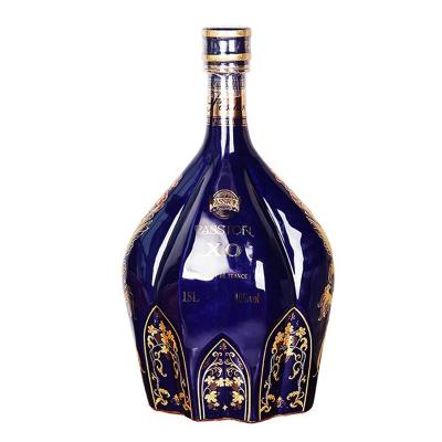 China 18L Large Passton Ceramic Creative Bottle With Lianhua18L French Brandy Or Whiskey for sale