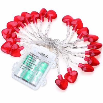 China 2022 ABS Wedding Party Hearts Love Shape Remote Control LED String Light Led Light Enough For Party for sale