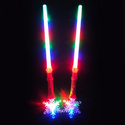 China Wholesale Gifts lightsaber snowflake star shape led stick toy for kids for sale