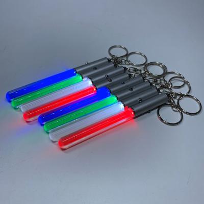 China Hot Sales Mini LED Flash Key Chain Mini LED Saber Light Keychain Lightsaber Light Stick Keychain Gifts for sale