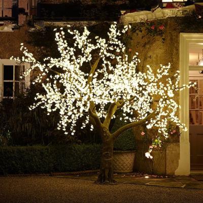 China Metal Frame + Resin+ Led Artificial Lighted Trees Wedding Decoration Lights 3m Wholesale Cherry Blossom Tree LED for sale