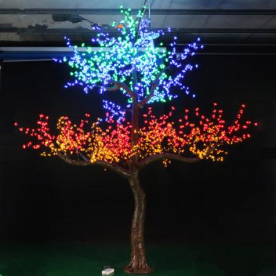 China Metal Frame + Resin+ Led Commercial Holiday Cherry Blossom Tree Light Decorative Led Color LED Outdoor Garden Light RGB Lights for sale