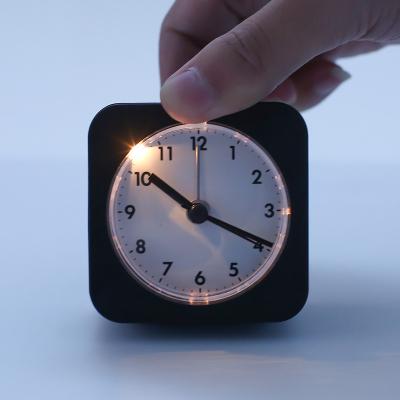 China Children's Square Big Voice Quartz Analog Desk Synchronize Table Square Night Light Desktop Electronic Alarm Clock for sale