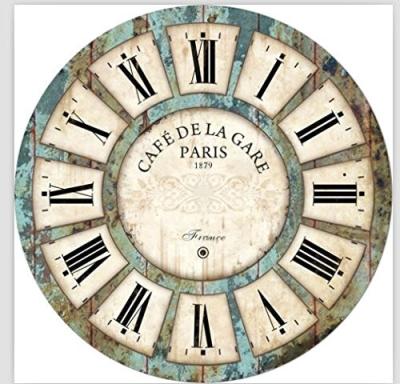 China Antique Style LOW MOQ 12 Inch Around Modern Quartz Wall Clocks Non-ticking Easy To Read Digital Wall Clock for sale