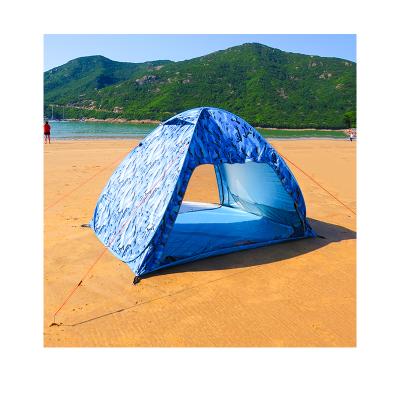 China Straight Tether Type Outdoor Camping Summer Beach Tent Sand Free Automatic Beach Tent Sun Shelter Beach Noise Up Tent for sale