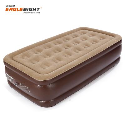 China Home Furniture PVC Flocking Blow Up Raised Queen Size Inflatable Air Bed With Built-in Pump for sale