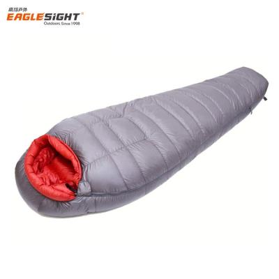 China 2020 Waterproof Mummy Eaglesight White Goose Down Sleeping Bag Cold Weather Winter Camping Sleeping Bag for sale