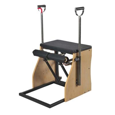 China Fitness Exercise Eco Pilates Winds Chair Handles Pilates Combination Chair Springs Pilates Reformer Folding Stable for sale