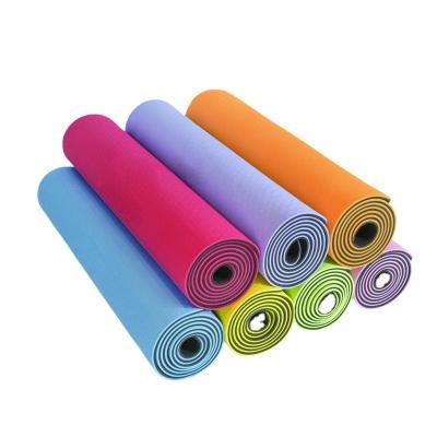 China Eco-friendly Tape Yoga Mat 6MM Strip Yoga Mat With Custom Logo Folding Durable Yoga Mats For Kids Mat Yoga for sale