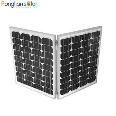 China Ronglian 100w Solar Panel Portable Folding Monocrystalline Folding Solar Panel 100w 840*541*80mm for sale