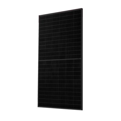 China Commercial Rooftop Application Half Cut Full Black Gallium-coated 144cell Mono Cell Solar Panel for sale