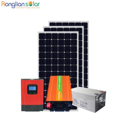 China Ronglian home 1kw 2kw 3kw 4kw 5kw off grid solar system with batteries solar panel system price Tanzania for sale