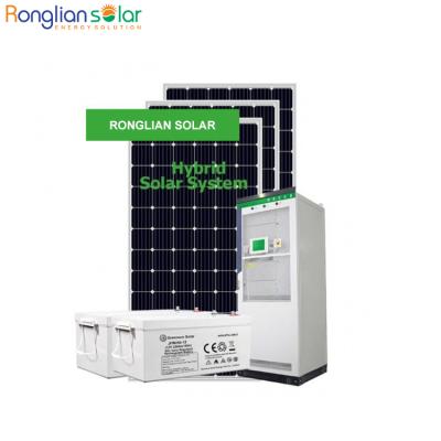 China Home Solar Power System 30kw -100kw Hybrid Energy Storage Ronglian Solar Systems for sale