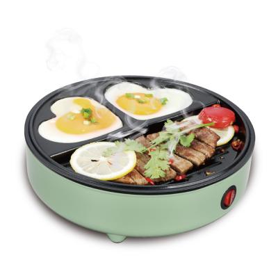 China Easy To Clean 2021 New Heart Shape 600w Electric Egg Frying Pan Non Stick Multifunctional Breakfast Maker for sale