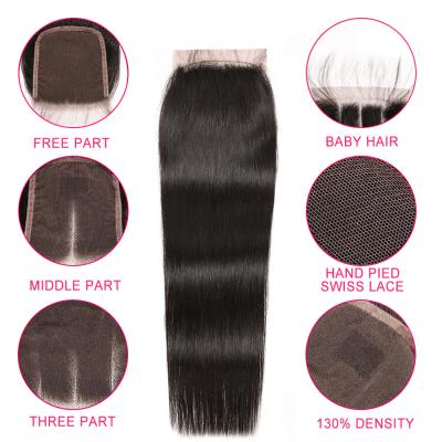 China Soft Straight 4X4 Lace Frontal 100% Brazilian Hair Wigs Extension for sale