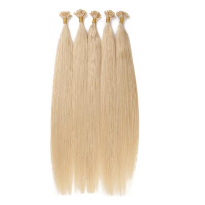 China Brazilian Remy Hair Keratin i Tip Human Hair Silky Straight Double Wave Pre Bonded Pulled Hair Extension for sale