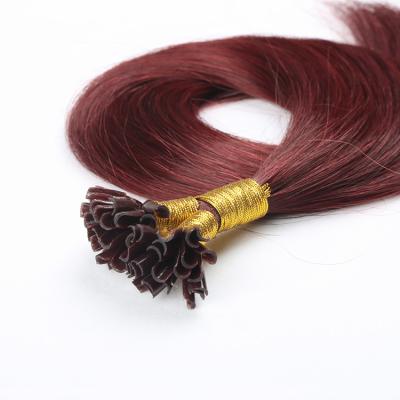 China Silky straight wave ends deep throw 100 free strands pre bonded Ash Blonde Hair Extension I tip for hair salon for sale