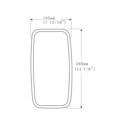 China Hino Plastic Well Received Universal Truck Mirror Flat Mirror for sale