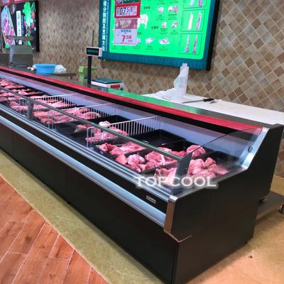 China China Manufacture Professional Single-temperature Fresh Meat Display Freezer Refrigerator Cooler Showcase for sale