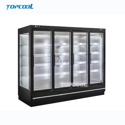 China Portable Single-temperature Three Door Supermarket Display Beverage Glass Upright Cooler Refrigerator Portable Supermarket Refrigeration Equipment for sale