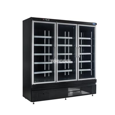 China Single-temperature 75l 510L Refrigerated Glass Beverage Display Cooler Showcase / Fridge for sale