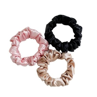 China Wholesale High Quality Soft Smooth Feeling Circle Girls Hair Charms Silk Elastic Hair Band for sale