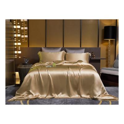 China PORTABLE High Quality China Hotel Bedroom 4pcs Comforter Silk Sheets Sets Bed Runner Set Bedding for sale