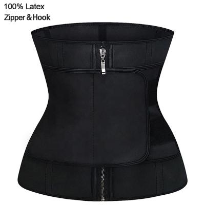 China Fajas Colombianas Surgical Steel Corset Belt 1 Strap Latex Waist Trainer Workout Sheath Antibacterial Tummy Hourglass Women Belly Bone Shapers for sale